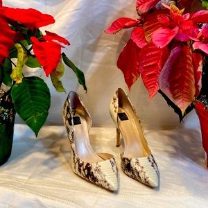 White House black market python heels